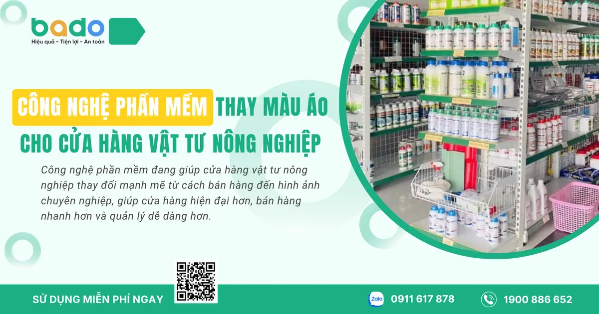 Công nghệ phần mềm - thay màu áo mới cho cửa hàng vật tư nông nghiệp